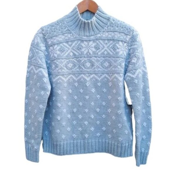 NEW, Ralph Lauren Exclusive Hand Knit Northern Lights Wool Mohair Sweater - Picture 1 of 13